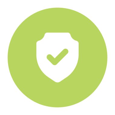 Security shield vector icon design in solid style, trendy design