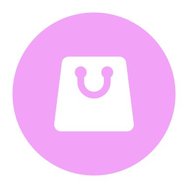 Shopping bag solid vector icon design, user interface