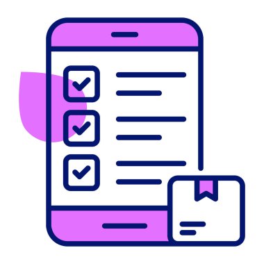 Order checklist vector icon isolated on white background