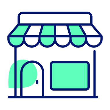 Editable vector of shop building, modern icon design