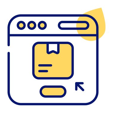 Web store vector icon in editable style, online store