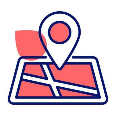 Editable vector icon of location map trendy design, map navigation
