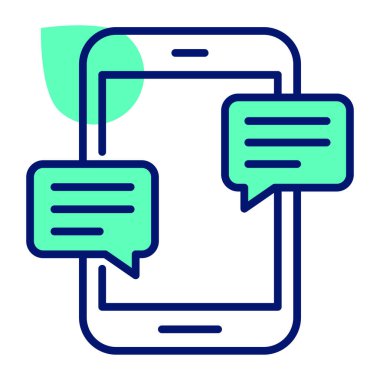 Mobile conversation vector icon in modern and trendy style