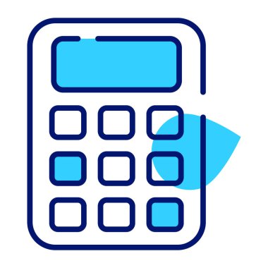 Unique vector of calculator in editable style, adding machine