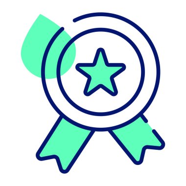 An amazing icon of ribbon badge with star, editable vector