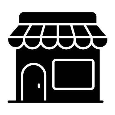 Editable vector of shop building, modern icon design