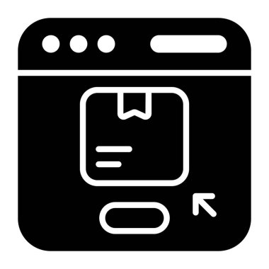 Web store vector icon in editable style, online store