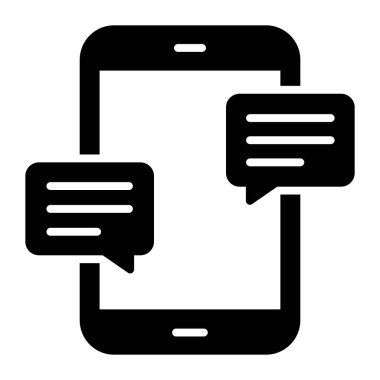 Mobile conversation vector icon in modern and trendy style