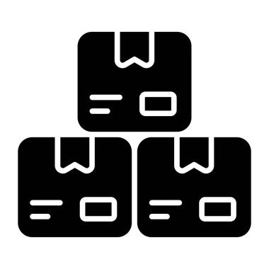 An icon of delivery boxes in editable style, easy to use