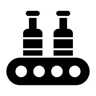 Conveyor belt showing concept of machinery vector icon