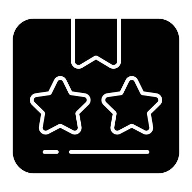 An icon of package with star, vector of logistics rating in editable style