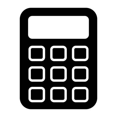 Unique vector of calculator in editable style, adding machine