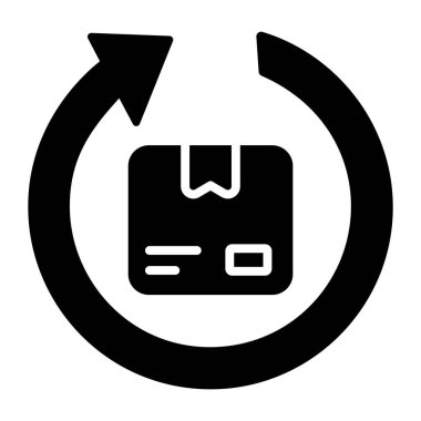 Package return vector icon in modern and trendy style