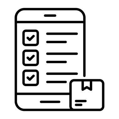 Order checklist vector icon isolated on white background