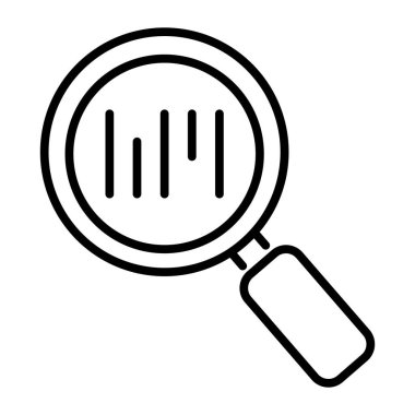 Barcode under magnifier showing concept of barcode scanning