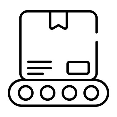 An amazing vector of conveyor belt, transportation of product via conveyor