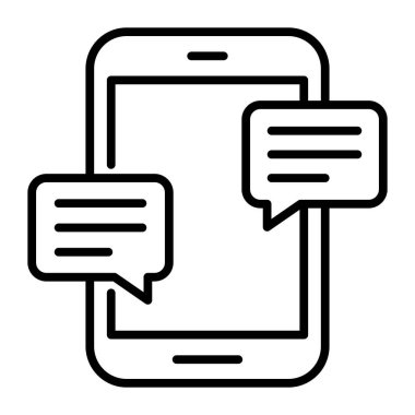 Mobile conversation vector icon in modern and trendy style
