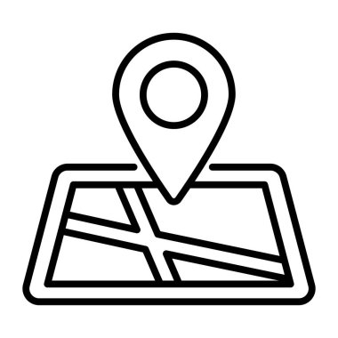 Editable vector icon of location map trendy design, map navigation