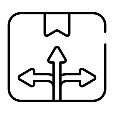 Package with intersection arrow concept of delivery route
