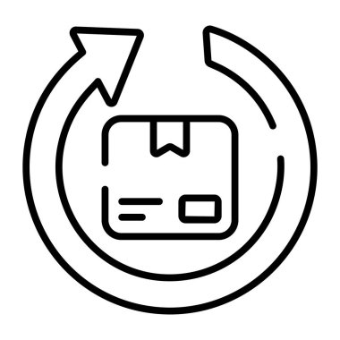Package return vector icon in modern and trendy style