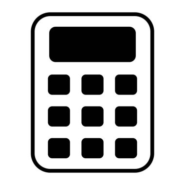 Unique vector of calculator in editable style, adding machine