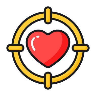 Amazing vector of love target, editable style