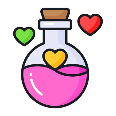 Love potion vector design in modern and trendy style
