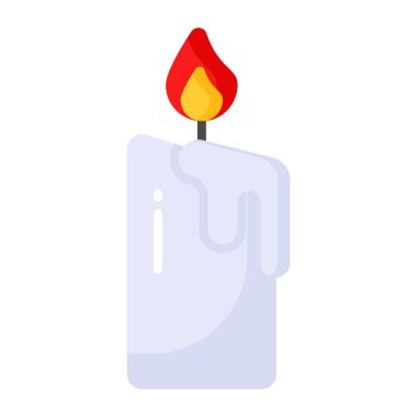 An amazing vector design of candle in trendy style, ready to use icon