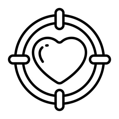 Amazing vector of love target, editable style