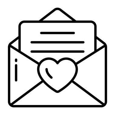 Love letter vector icon in editable style