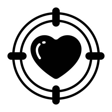 Amazing vector of love target, editable style
