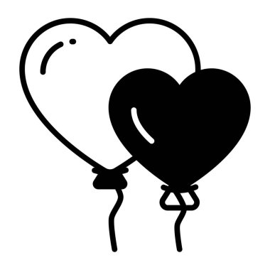 Premium vector of heart balloon in modern style, easy to use