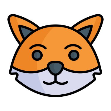 Fox mascot vector icon in modern style
