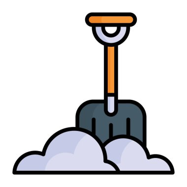 An icon of snow shovel in modern design style
