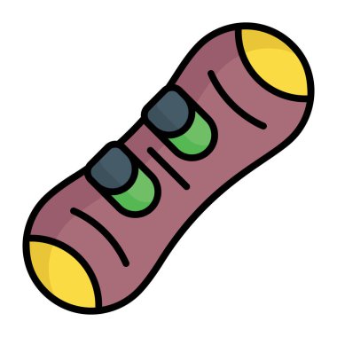 A well design vector icon of skateboard