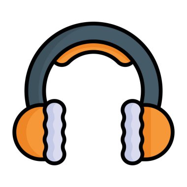 Earmuff winter clothes vector icon design