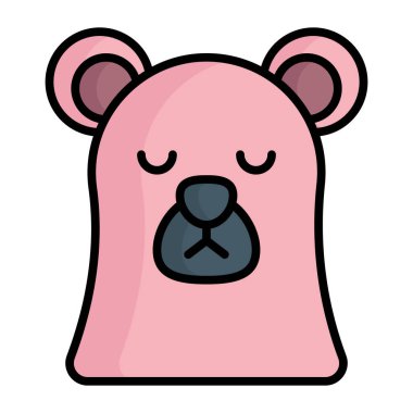 Polar bear vector icon of winter