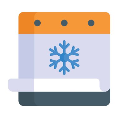 A beautiful vector design of winter calendar in modern style