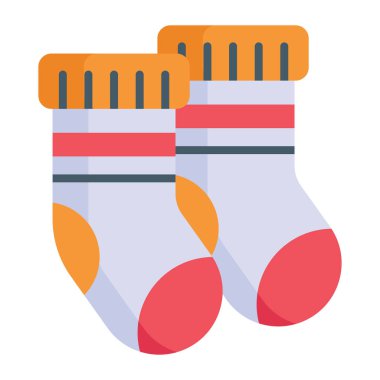 Winter apparel vector icon design of christmas socks