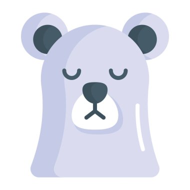 Polar bear vector icon of winter