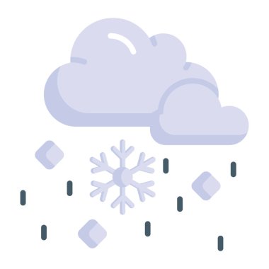 Snow falling vector trendy icon, editable design of freezing rain