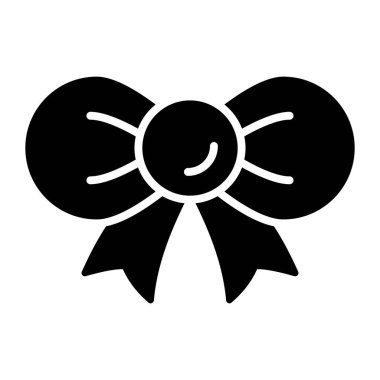 A beautiful icon of ribbon bow in modern trendy style