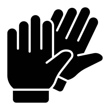 A pair of glove in modern and trendy style vector icon