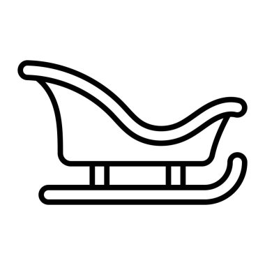 A beautiful icon design of santa sleigh in modern style