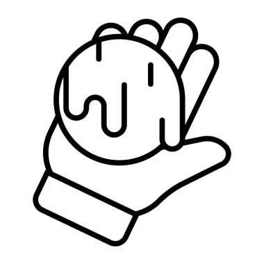 Snowball on hand concept of snowball fight