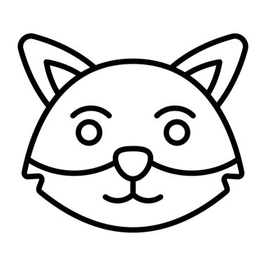 Fox mascot vector icon in modern style