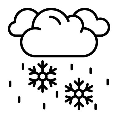Snowflakes falling from cloud vector icon design