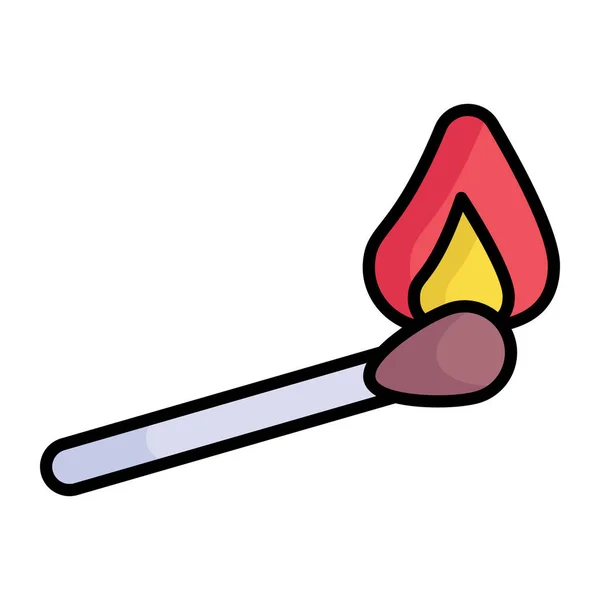 Matchstick Vector Icon Isolated White Background — Stockový vektor