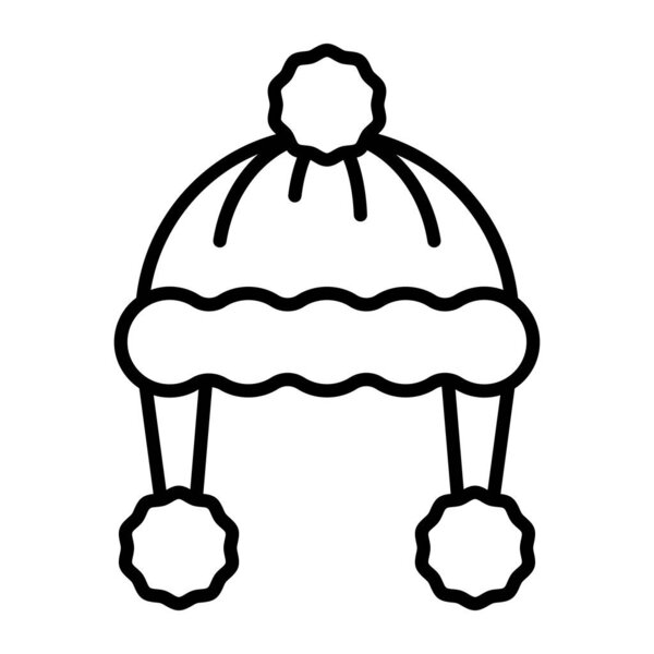 Cute beanie vector icon of winter head protection