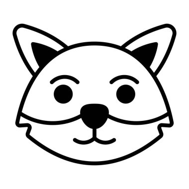 Fox mascot vector icon in modern style